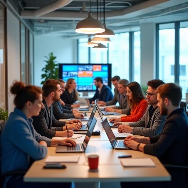 Journalists working in the Melbourne Car Insights newsroom